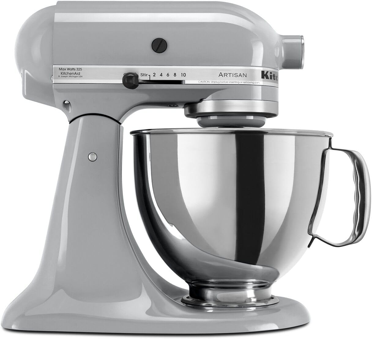 5-Qt Artisan Tilt-Head Stand Mixer with Pouring Shield & 3 Essential Attachments - Includes Dough Hook, Flat Beater, Wire Whip | KSM150PSER Heavy-Duty Kitchen Machine for Baking, Dough Kneading