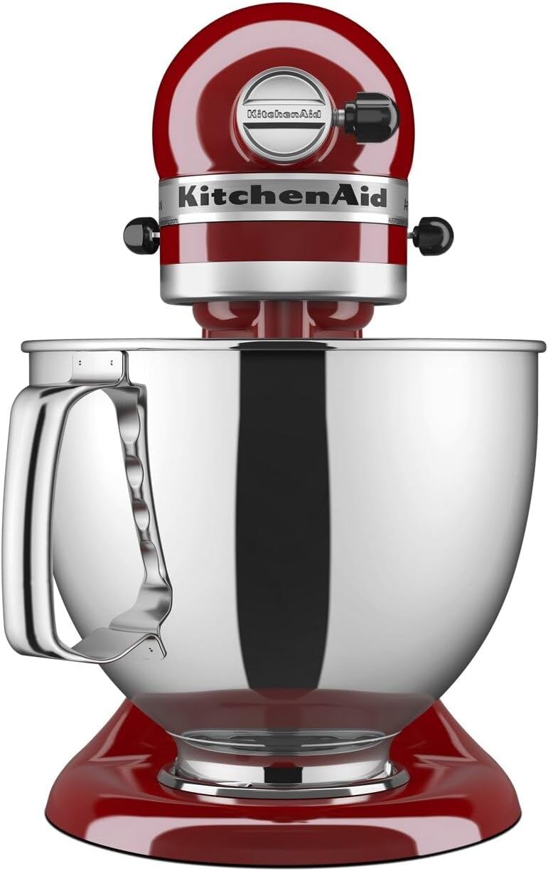 5-Qt Artisan Tilt-Head Stand Mixer with Pouring Shield & 3 Essential Attachments - Includes Dough Hook, Flat Beater, Wire Whip | KSM150PSER Heavy-Duty Kitchen Machine for Baking, Dough Kneading