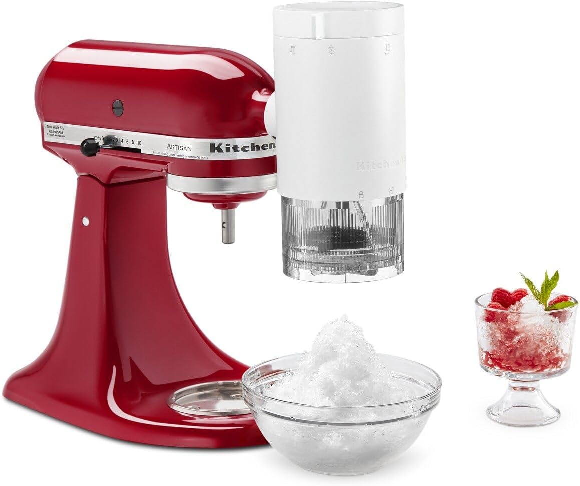 Shave Ice Attachment. KSMSIA. White. 4 Molds