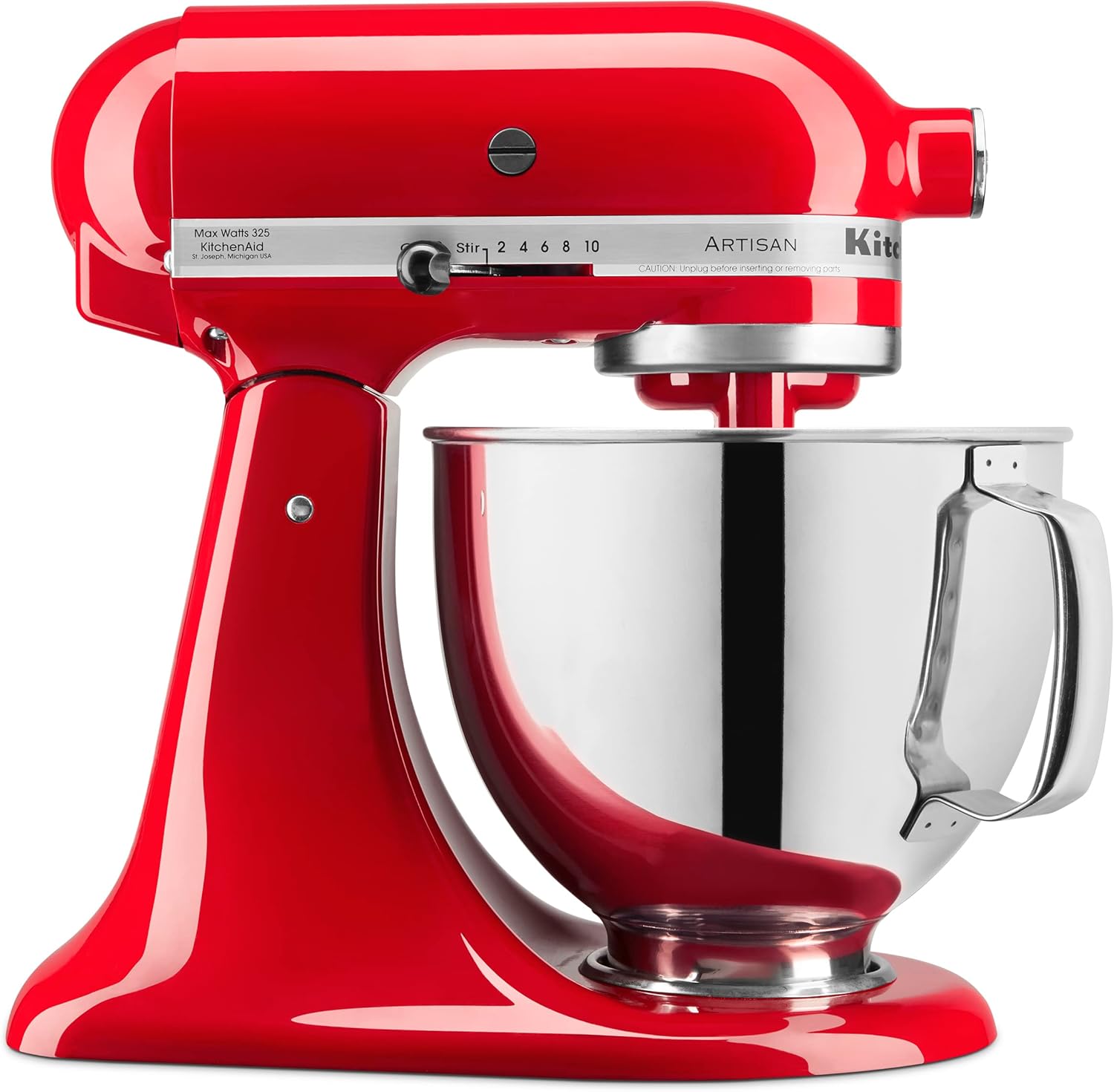 5-Qt Artisan Tilt-Head Stand Mixer with Pouring Shield & 3 Essential Attachments - Includes Dough Hook, Flat Beater, Wire Whip | KSM150PSER Heavy-Duty Kitchen Machine for Baking, Dough Kneading