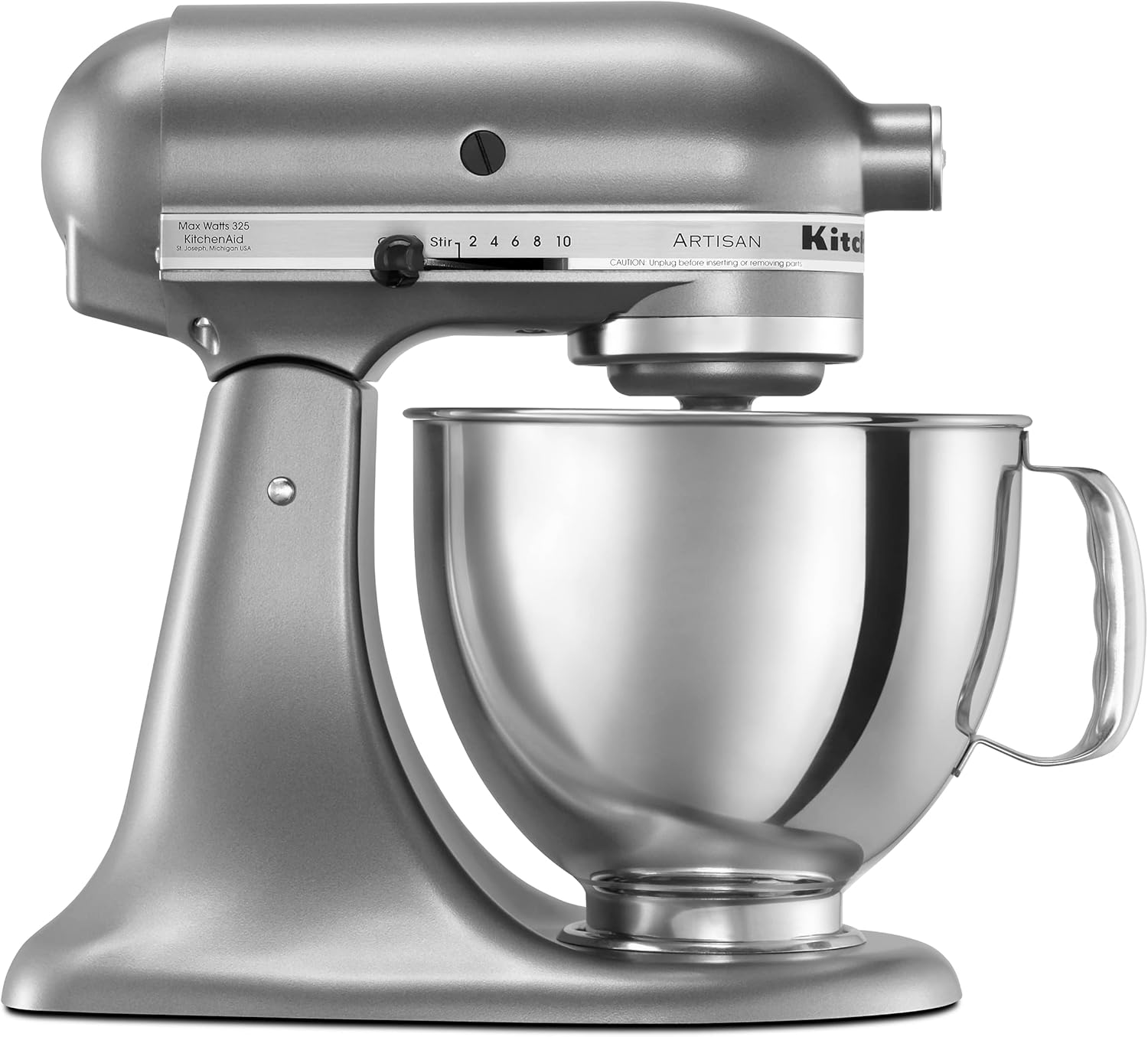 5-Qt Artisan Tilt-Head Stand Mixer with Pouring Shield & 3 Essential Attachments - Includes Dough Hook, Flat Beater, Wire Whip | KSM150PSER Heavy-Duty Kitchen Machine for Baking, Dough Kneading