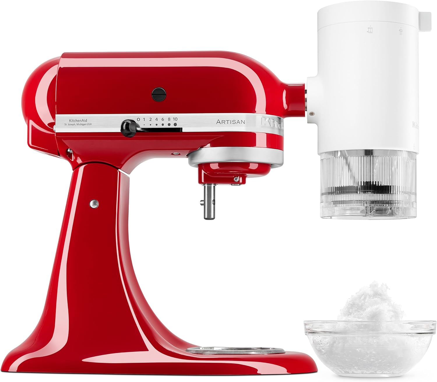 Shave Ice Attachment. KSMSIA. White. 4 Molds