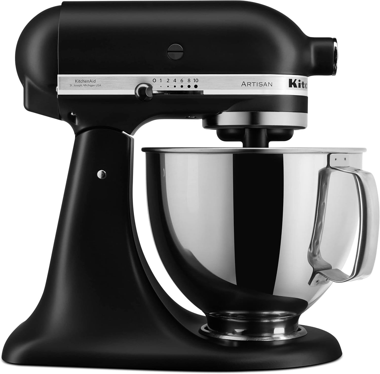 5-Qt Artisan Tilt-Head Stand Mixer with Pouring Shield & 3 Essential Attachments - Includes Dough Hook, Flat Beater, Wire Whip | KSM150PSER Heavy-Duty Kitchen Machine for Baking, Dough Kneading