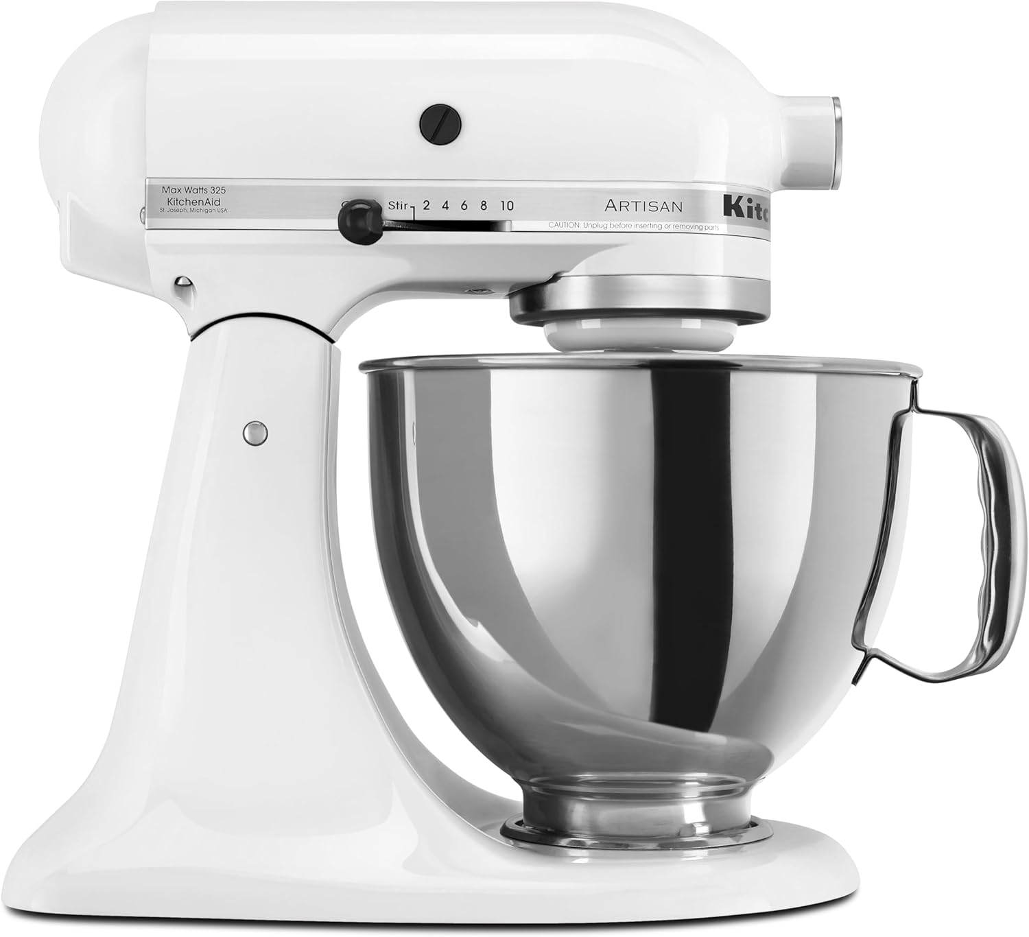 5-Qt Artisan Tilt-Head Stand Mixer with Pouring Shield & 3 Essential Attachments - Includes Dough Hook, Flat Beater, Wire Whip | KSM150PSER Heavy-Duty Kitchen Machine for Baking, Dough Kneading